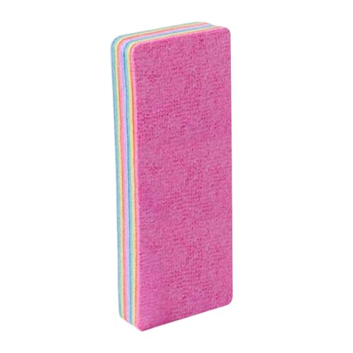 Multi-Layer Sponge Cloth, Microfiber Material, Pink, Peelable Sponge, Absorbent Scrubber, Compact Design, for Kitchen Bowl Dish Pot Household Bathroom Window - color: 17×7×2.2cm