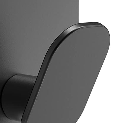 DELITON Black Towel Hook 6 Pack, Stainless Steel Stick on Wall Hooks for Hanging Coat Robe Hat, Self Adhesive Hooks, Heavy Duty, No Damage - color: Black-A-6
