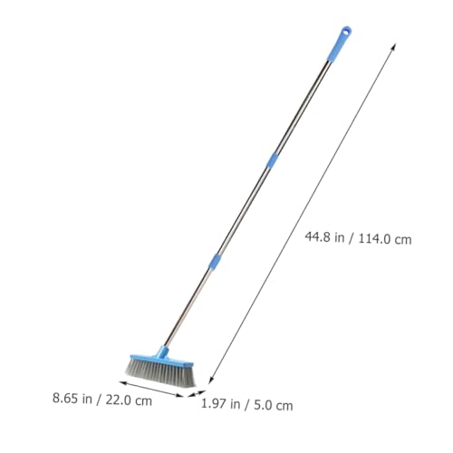 Long Handle Floor Scrub Brush with Stiff Bristles Versatile Cleaning Tool for Tiles Bathrooms Patios and Garages Convenient Storage and Easy Use