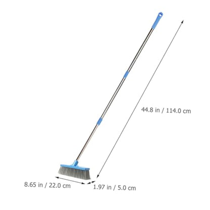 Long Handle Floor Scrub Brush with Stiff Bristles Versatile Cleaning Tool for Tiles Bathrooms Patios and Garages Convenient Storage and Easy Use