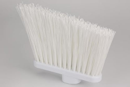 SPARTA 41082EC02 Plastic Color Coded Broom, Flagged Bristles, Long Broom With Angled Head For Large Debris, 56 Inches, White, (Pack of 12) - color: White