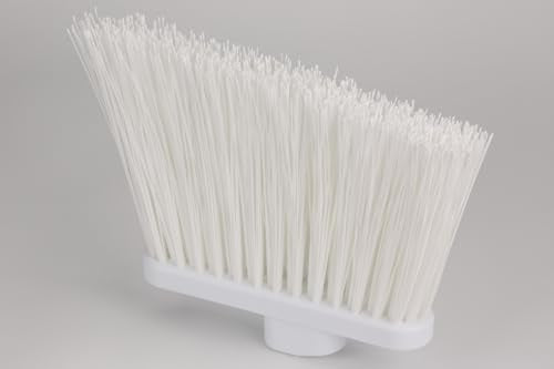SPARTA 41082EC02 Plastic Color Coded Broom, Flagged Bristles, Long Broom With Angled Head For Large Debris, 56 Inches, White, (Pack of 12) - color: White