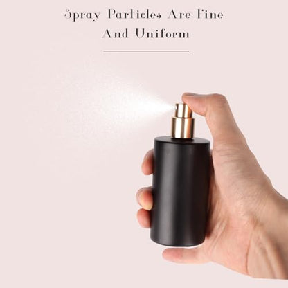 2pcs 50ml Glass Spray Bottle for Perfume,Refillable Travel Perfume Atomizer Bottles,Black Portable Cologne Atomizer Empty Bottle.(Black) - color: Black*2