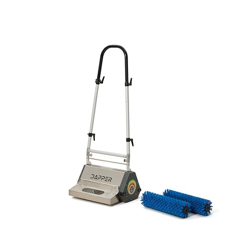 18" Counter-Rotating Brush (CRB) Commercial Carpet & Hard Floor Cleaning Machine – 450 RPM, Quiet 53 dBA, Heavy-Duty 53 lb Scrubber – Ideal for Gyms, Retail & Mid-Size Facilities - size: 18"
