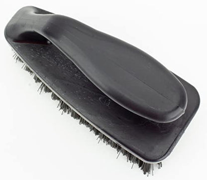 SPARTA Scrub Brush with Iron Shaped Handle and Stiff Bristles, Heavy Duty Scrubber Brush for Kitchen, Bathroom, Shower, Tile, Sink, Carpet and Bakepans, Polypropylene, 6 Inches, Black, (Pack of 6) - color: Black, size: 6 Inches (Pack of 6)
