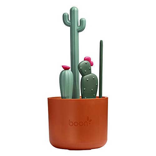 Boon Cacti Bottle Cleaning Brush Set,Terracotta,4 Piece Set,(Pack of 12) - size: 4 Piece Set (Pack of 12), style: Terracotta Set