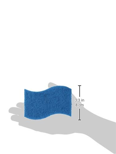 Scotch-Brite No Scratch Scrub Sponges, Blue, 4-1/2 x 2-1/2 x 7/10 in (Pack of 2) - size: 2.8" x 4.5" (Pack of 2)