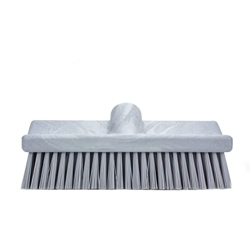 SPARTA 40423EC23 Plastic Floor Scrub Brush, Wall Brush, Equipment Brush With Nonabsorbent Bristles For Industrial Kitchens, Hospitals, Commercial Cleaning, 10 Inches, Gray, (Pack of 2) - color: Gray