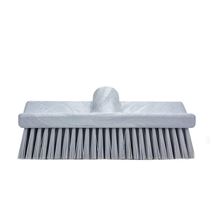 SPARTA 40423EC23 Plastic Floor Scrub Brush, Wall Brush, Equipment Brush With Nonabsorbent Bristles For Industrial Kitchens, Hospitals, Commercial Cleaning, 10 Inches, Gray, (Pack of 2) - color: Gray