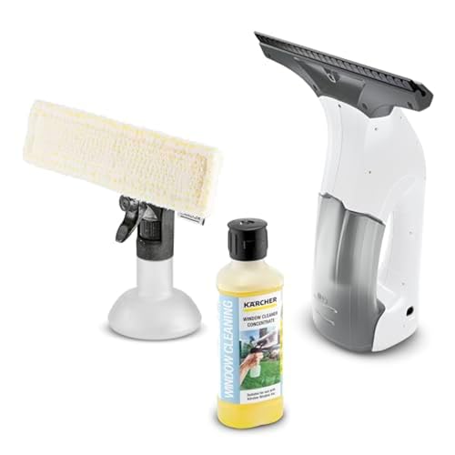 Kärcher WV 1 Electric Window Vacuum Squeegee 10" - Perfect for Showers, Mirrors, Glass, and Countertops - Electric Squeegee - color: White