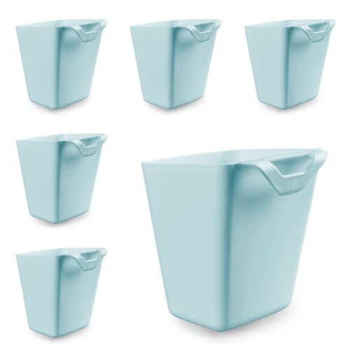 6 Pack Hanging Cup Holders, Wall Organizers, Rolling Cart Accessories Hanging Pen Holders Storage Containers Hanging Buckets for Home Decor Office, Kitchen, Art & Craft Supplies Accessories (blue) - color: blue
