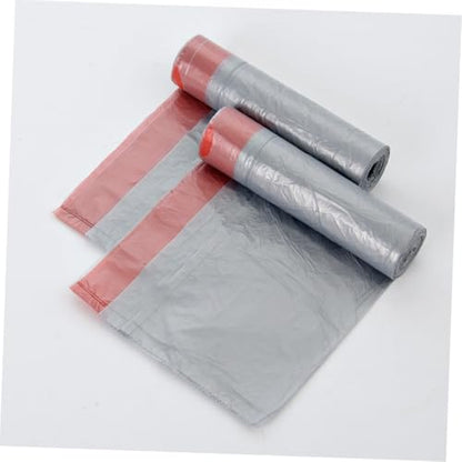 Abaodam 5 Rolls Drawstring Trash Bags Thickened Disposable Garbage Bags Strong Rubbish Pouches for Kitchen Use with Easy Tie Closure and Load-bearing Design Random Color