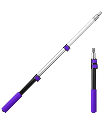 Bates- Telescopic Extension Pole, 3 Ft, Aluminum Alloy, Sturdy Multi-Purpose Extension Pole with Flip-Lock Design for Painting, Dusting and Cleaning - color: Black and Purple, size: 3 Ft, 1 Pack