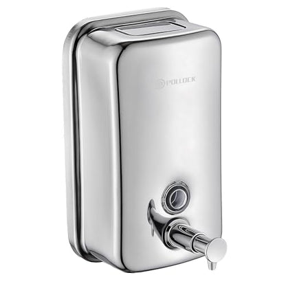 Commercial Soap Dispenser Wall Mounted, 27oz Stainless Steel Hand Soap Dsipenser, Liquid Manual Anti-Leak Pump Soap Dispenser, Rust-Proof Lining Liquid Hand Sanitizer Dispenser for Bathroom - color: Blk-1618-800