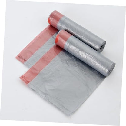 5 Rolls Thickened Drawstring Garbage Bags Disposable Rubbish Pouches Strong Trash Storage Bags for Kitchen Bathroom Home Use Random Color