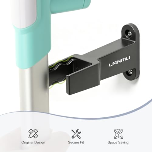 LANMU Wall Mount Holder Compatible with Shark Steam Mop Models S8001, S8002BRN, S8201,S2001, S3501, S1000, Space-Saving Storage Rack