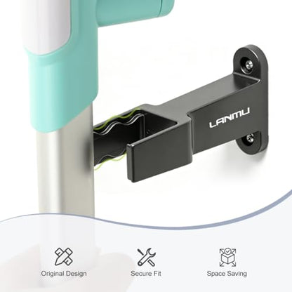LANMU Wall Mount Holder Compatible with Shark Steam Mop Models S8001, S8002BRN, S8201,S2001, S3501, S1000, Space-Saving Storage Rack
