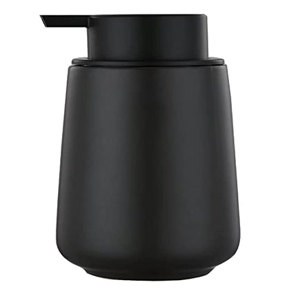 12Oz Black Soap Dispenser - Modern Ceramic Lotion Hand Soap Dispenser with Easy-to-Press Black Pump, Reusable and Refillable Liquid Dish Soap Dispensers for Bathroom & Kitchen - color: Black, style: Liquid Pump