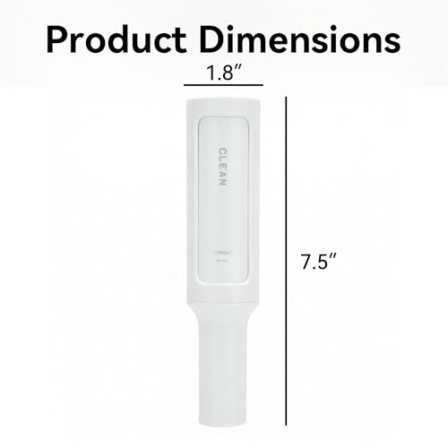 Lint Roller for Clothes Reusable Rotating Dust Brush with Self Cleaning Chamber Pet Fur Collector for Jackets Sofa Upholstery Travel Kit White 1pc - color: White