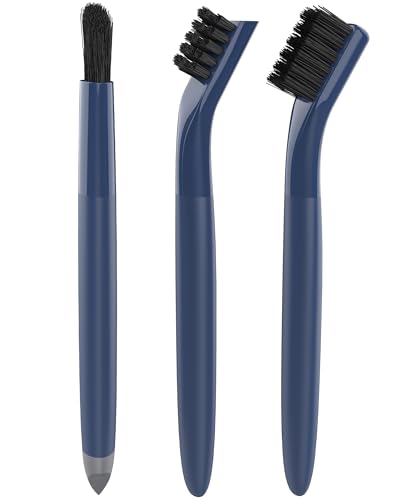 ROSEOK Grout Cleaner Brush Set, Detail Cleaning Brush Set, Crevice Scrub Brushes for Tile, Sink, Corners, Drains, Crevice Cleaning, Deep Clean Brush Set for Edge, Blue