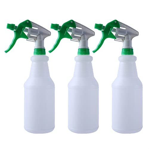 Spray Bottles for Cleaning, 3 Pack,25 Oz Adjustable Nozzle Empty Plastic Heavy Duty Spray Bottle,Refillable Leak Proof Empty Spray Bottles for Cleaning Solutions Hair Plants Industrial