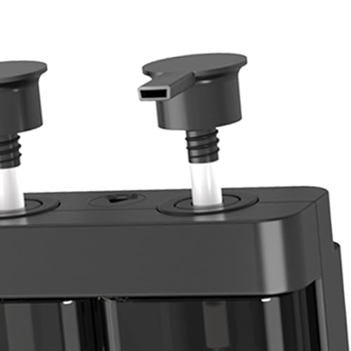 TARSHYRY Extended Nozzle, Dual Installation Method, with Locking Device, Three Chamber Design, 500ml Capacity, Convenient and Practical, Made of ABS Material. (Deep Gray) - color: Deep Gray