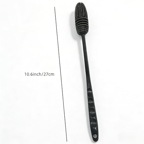 Flexible Silicone Cup Brush – Long-Handle Tool for Deep Cleaning Bottles & Narrow Necks-Grey