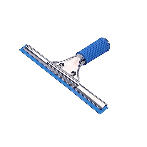 Professional 10” Performance Grip Window & Glass Cleaning Squeegee - Cleaning Supplies, Squeegee for, Auto Home Kitchen Bathroom Shower Mirror Wiper with Blue Rubber Water Blade(10in/25cm, Blue) - color: Blue, size: 10in/25cm