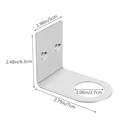 BiJun Soap Bottle Dispenser Holder Wall Mounted, Hand Pump Bottles Dispenser Stand Hanging Rack Shampoo Standing Shelf Storage Holder Bracket for Bathroom Kitchen (Silver 4 Pack) - color: Silver 4 Pack