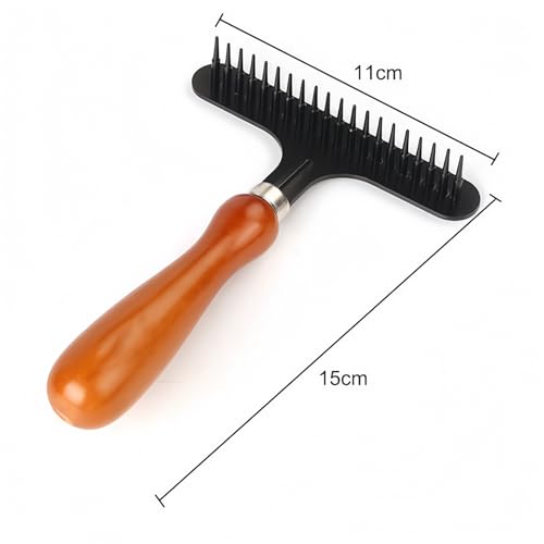 Carpet Rake, Portable Stainless Steel Handheld Carpet Rake Cleaning Grooming Hair Groomer Rug Rake for Beauty Salon