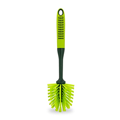 Pine-Sol Long Handle Dish Brush – Heavy Duty Bristle Kitchen Scrubber, Safe with Non-Stick Cookware - size: Oblong