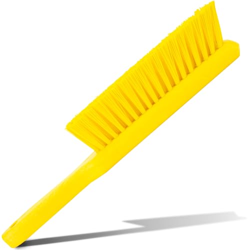 SPARTA 8 Inch Soft Counter Brush with Polyester Bristles and 5 Inch Handle, Color Coded Handheld Broom for Tables Countertops and Foodservice Surfaces, 13 Inch Overall Length, Yellow - color: Yellow