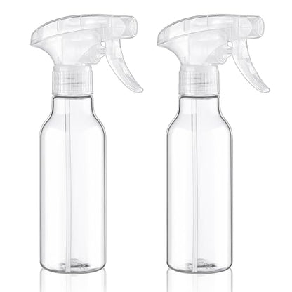 Cosywell Plastic Spray Bottles 8.8oz/260ml 2 Pack Empty Spray Bottle for Cleaning Mist/Stream Heavy Duty Water Spraying Bottle for Cooking Solutions Essential Oils Hair Care(Clear) - color: A-Clear