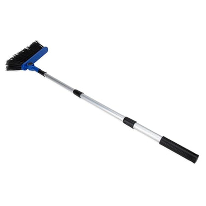 Camco Adjustable Broom and Dustpan - Portable & Compact Full Size Broom - Adjusts from 24-52 Inches, Ideal for RV, Marine, and Home Use (43623-A)