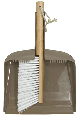 Harper Live.Love.Clean. Snap-Together Bamboo Counter Brush & Resin Dust Pan Set for Cleaning Dust, Pet Hair & Fine Dry Dirt - style: Bamboo Counter Brush & Dust Pan