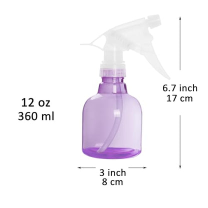 Youngever 6 Pack 12 Ounce Empty Plastic Spray Bottles (Purple) - color: Purple