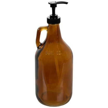 Hobby Lobby Glass Soap Dispenser with Pump (Amber, Black) - color: Amber, Black