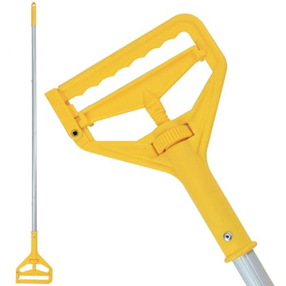 60 Inch Industrial Mop Handle Commercial mop Handle Heavy Duty Industrial mop Bucket mop Handles Heavy Duty Commercial mop Head Replacement and Handles mop Stick Replacement Mop Stick - color: Yellow
