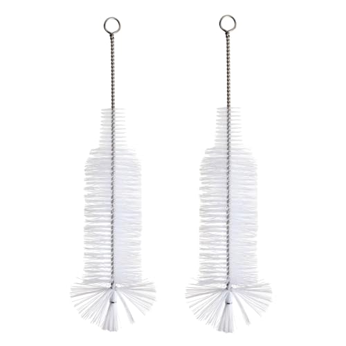 Bottle Brush - Ideal for Cleaning Narrow Neck Swing Top Glass, Brewing, Wine, Beer, Soda, Spray, Kombucha Bottles (White+2PCS) - color: A-white+2pcs