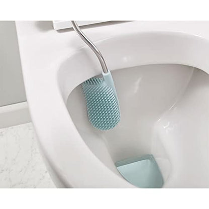 Joseph Joseph 70506 Flex Toilet Brush with Slim Holder Flexible Anti-Drip, Blue, 8.6 x 43.1 x 12.3 cm - size: 8.6 x 43.1 x 12.3 cm, style: Flex
