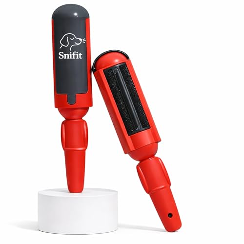 Pet Hair Remover Roller- Pet Hair Removal Tool with Strong Grip for Effortless Cleaning- Pet Hair Roller Lifts Fur from Clothes, Furniture & Car- Keep Your Home Fur-Free with Easy Cat Hair Lint Roller - color: Red/Black