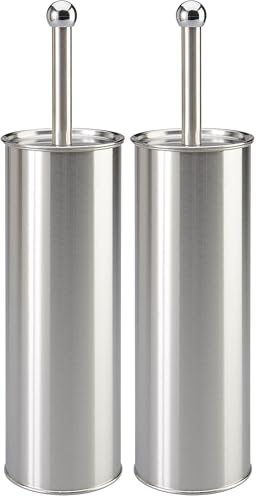 Bath Bliss Stainless Steel, Rust Resistant, Heavy Duty Toilet-Brushes, 2 Pack, Satin - size: 2 Pack