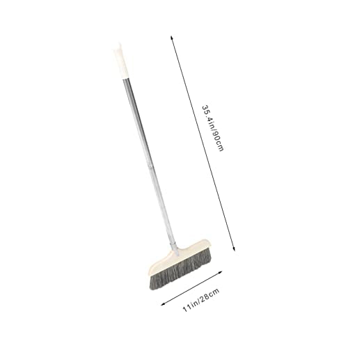 Beavorty Detachable Soft Bristle Broom with Long Handle Lightweight Indoor Cleaning Tool for Home Office Easy to Store Hardwood Floors and Carpets Space Saving Design