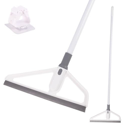Rubber Squeegee Broom - Multifunction Magic Broom,Scraping Silicone Broom Sweeper,with Mop Clip, Squeeze Broom Sweeping Water for Kitchen Bathroom Shower Tile Marble Window Cleaning (Grey)