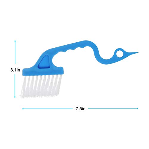 2pcs Hand-held Groove Gap Cleaning Tools Door Window Track Kitchen Cleaning Brushes (Sky Blue) - color: Sky Blue