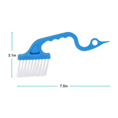 2pcs Hand-held Groove Gap Cleaning Tools Door Window Track Kitchen Cleaning Brushes (Sky Blue) - color: Sky Blue