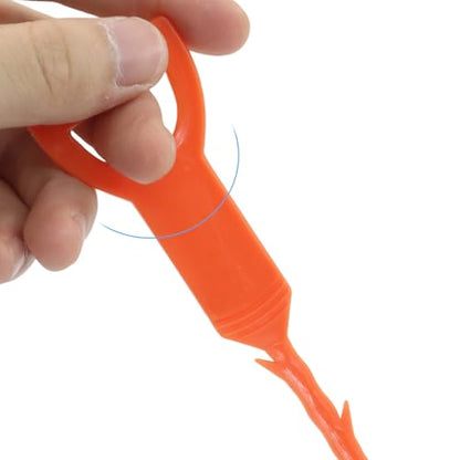 3 Pack 20 Inch Drain Clog Remover Snakes, Hair Cleaning Tool Effective Drain Snake Auger Tool for Sink, Shower, Bathtub, and Toilet(Orange) - color: Orange