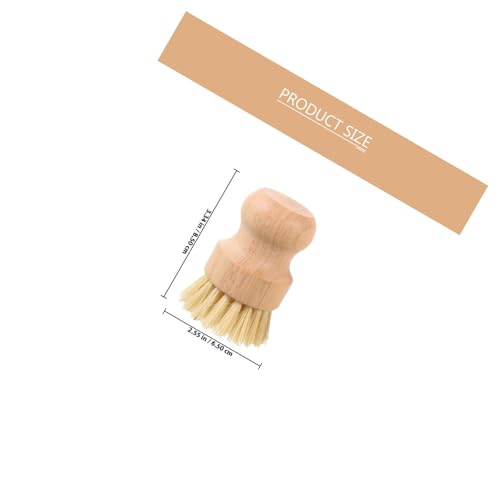 NOLITOY 2pcs Palm Scrub Brush Set with Natural Palm and Sisal Bristles, Multipurpose Kitchen Pot and Pan Scrubber for Household Dish Cleaning