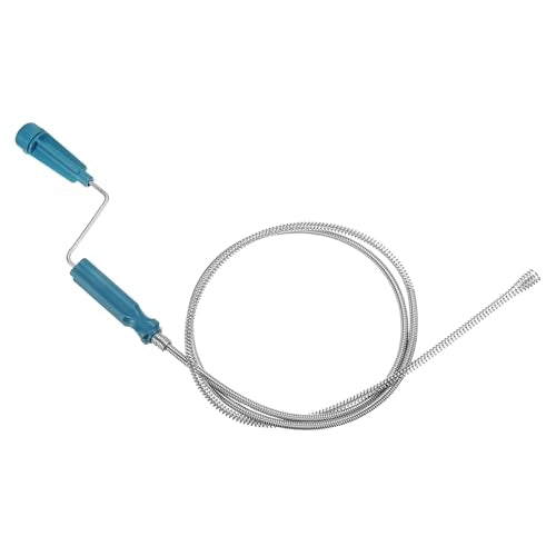 HARFINGTON Drain Augers 5 Ft Stainless Steel Flexible Plumbing Auger Hair Drain Cleaner Tool Toilet Auger Clog Remover Tool for Kitchen Bathroom Shower Sink Toilet Bathtub, Blue - color: Blue, size: 1.4m