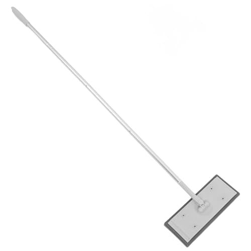 Ciieeo Adjustable 3-Section Aluminum Handle Microfiber Dust Mop Gray Flat Mop for Indoor Floor Cleaning and Window Screen Dusting